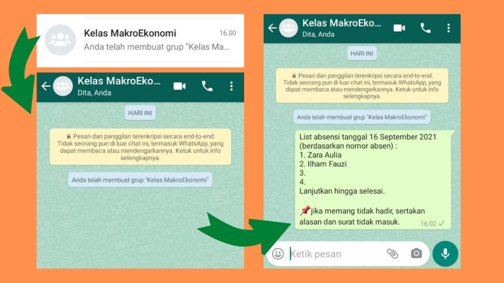 cara membuat absensi online di whatsApp grup

