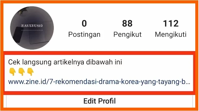 cara membuat website di instagram